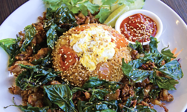 Herbal Chicken Siracha Fried Rice